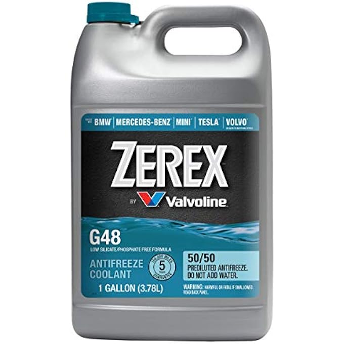 Valvoline ZEREX G48 LOW SILICATE/PHOSPHATE FREE 50/50 PREDILUTED READY-TO-USE ANTIFREEZE/COOLANT, 1 GA - Image 1